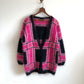 80's Premiere Collections Plaid Mohair Cardigan