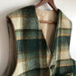 Plaid Wool Sweater Vest