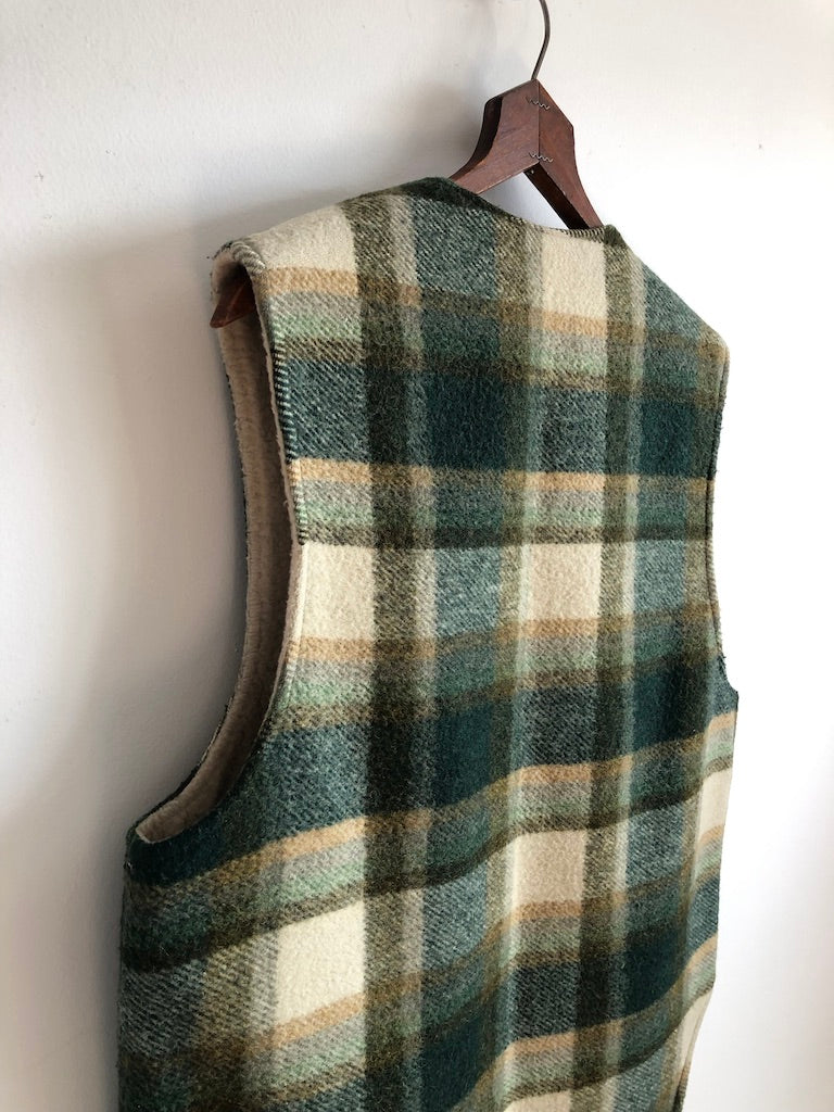 Plaid Wool Sweater Vest